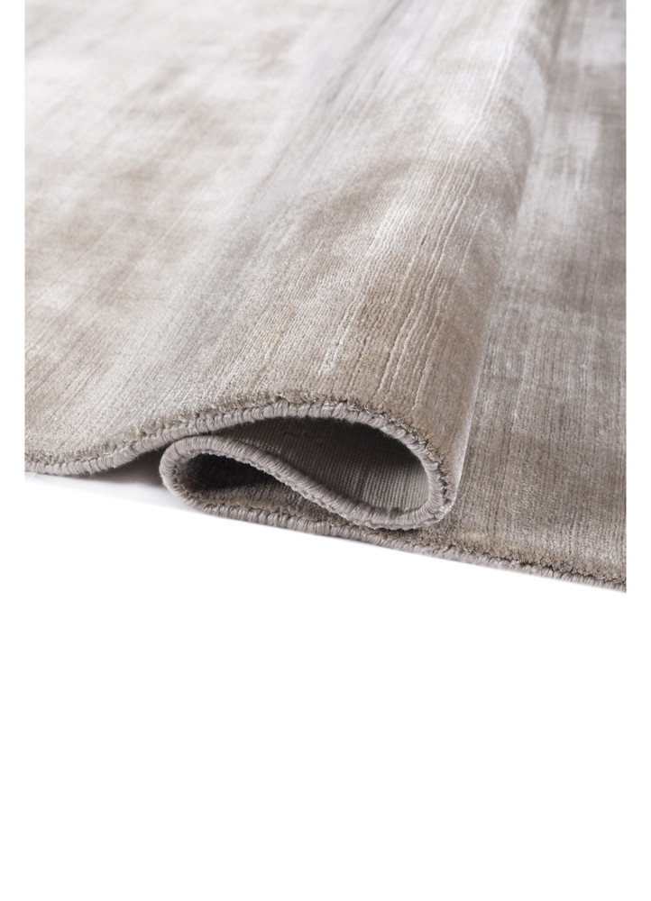 aprezo beige and brown tencil hand loom Rug - FoldShot aprezo beige and brown tencil hand loom Rug - FoldShot