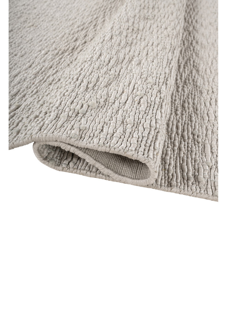 aprezo grey and black wool and bamboo silk hand loom Rug - FoldShot aprezo grey and black wool and bamboo silk hand loom Rug - FoldShot
