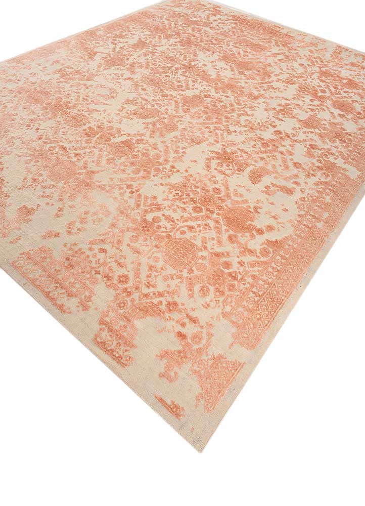 konstrukt ivory wool and bamboo silk hand loom Rug - FoldShot