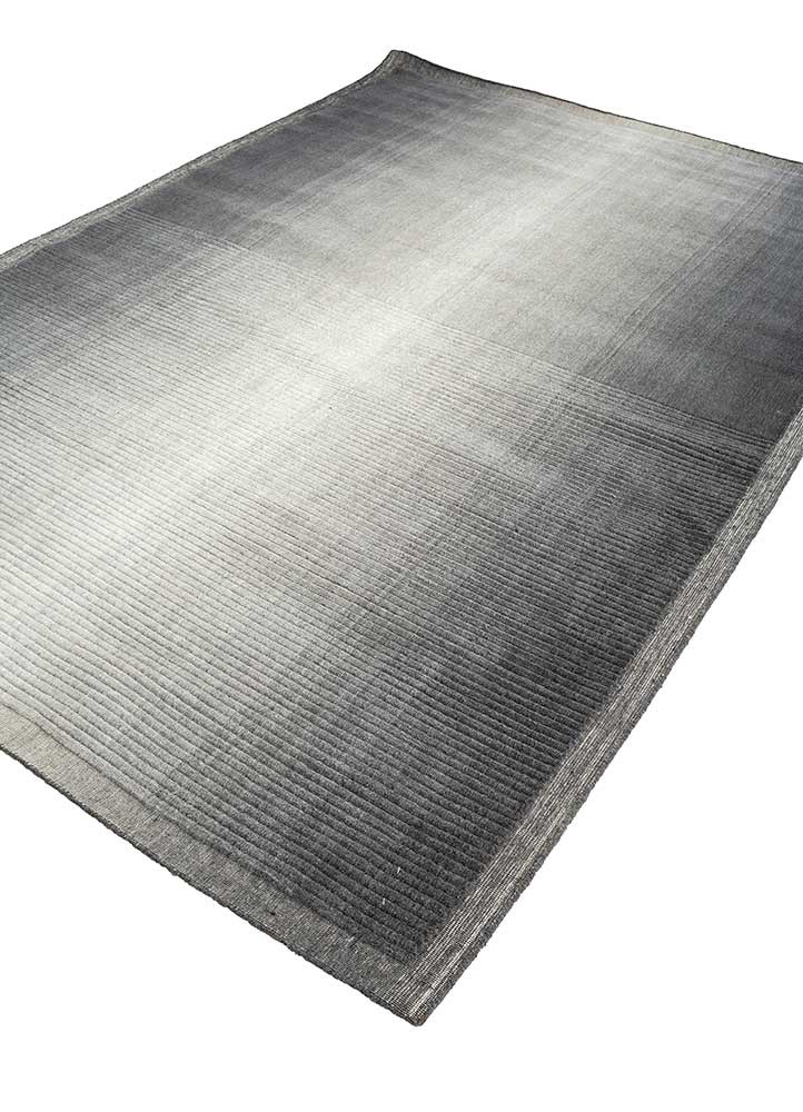 basis grey and black wool hand loom Rug - FoldShot basis grey and black wool hand loom Rug - FoldShot