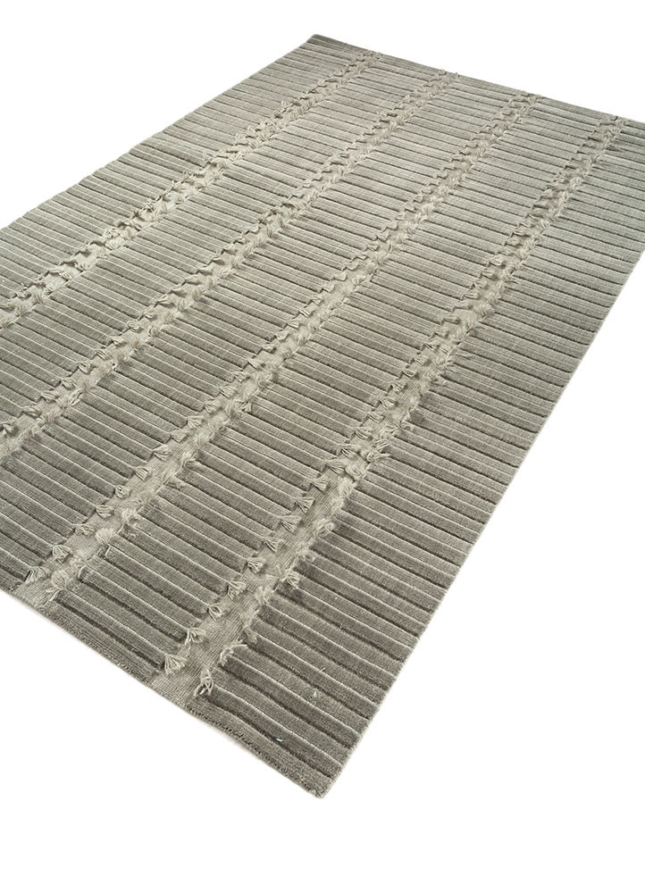 saga blue wool hand loom Rug - FoldShot saga blue wool hand loom Rug - FoldShot