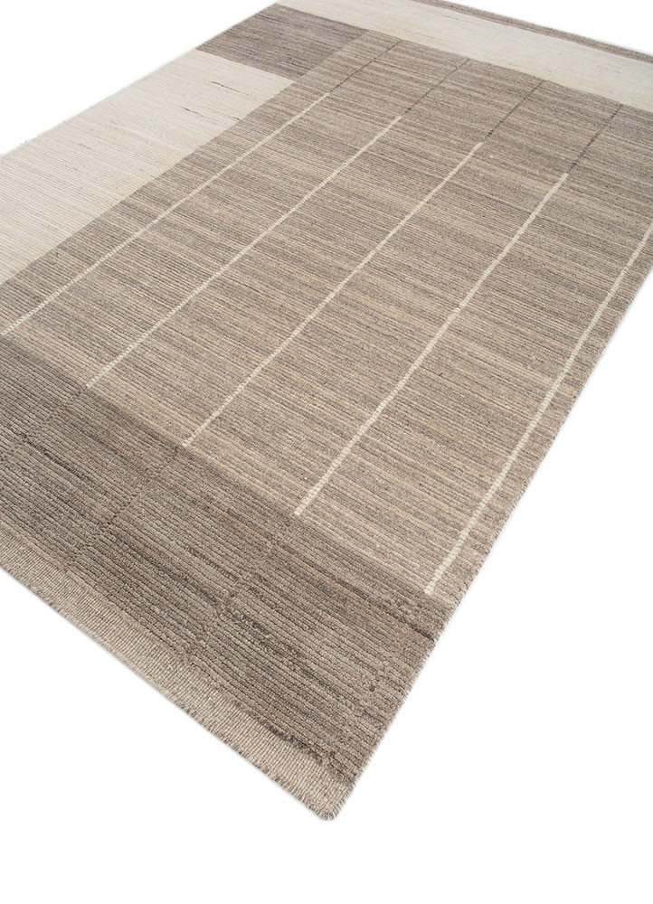 tesoro beige and brown wool hand loom Rug - FoldShot tesoro beige and brown wool hand loom Rug - FoldShot