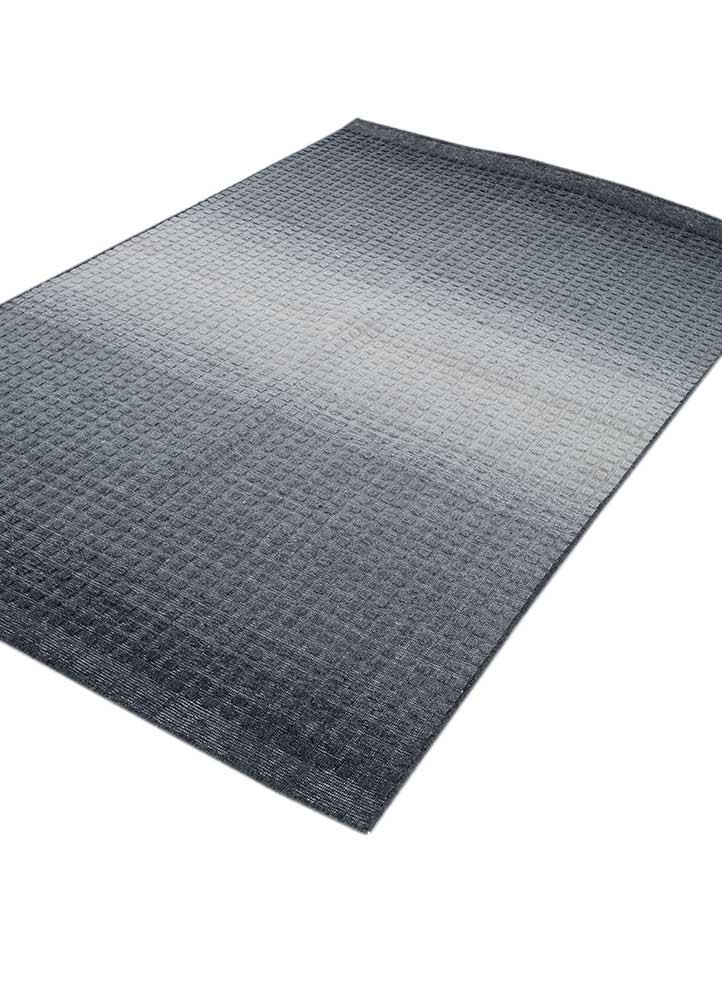 jean grey and black wool hand loom Rug - FoldShot jean grey and black wool hand loom Rug - FoldShot