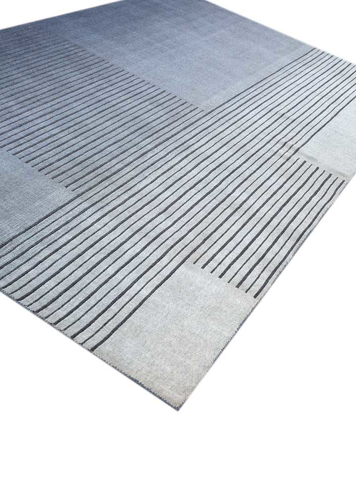 jean grey and black wool hand loom Rug - FoldShot jean grey and black wool hand loom Rug - FoldShot