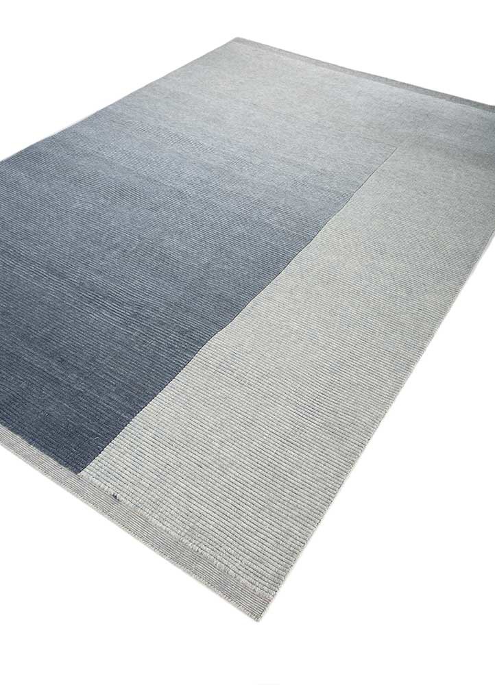 jean blue wool hand loom Rug - FoldShot jean blue wool hand loom Rug - FoldShot
