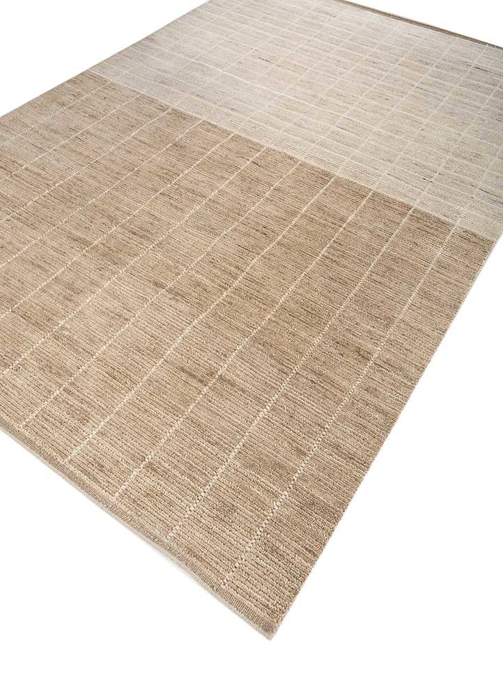 saga beige and brown wool hand loom Rug - FoldShot saga beige and brown wool hand loom Rug - FoldShot