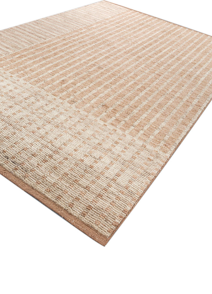 saga beige and brown wool hand loom Rug - FoldShot saga beige and brown wool hand loom Rug - FoldShot