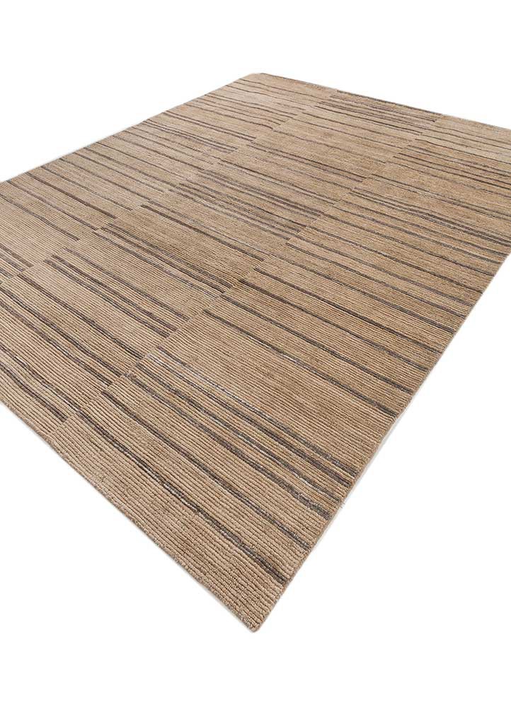 contour beige and brown wool hand loom Rug - FoldShot contour beige and brown wool hand loom Rug - FoldShot