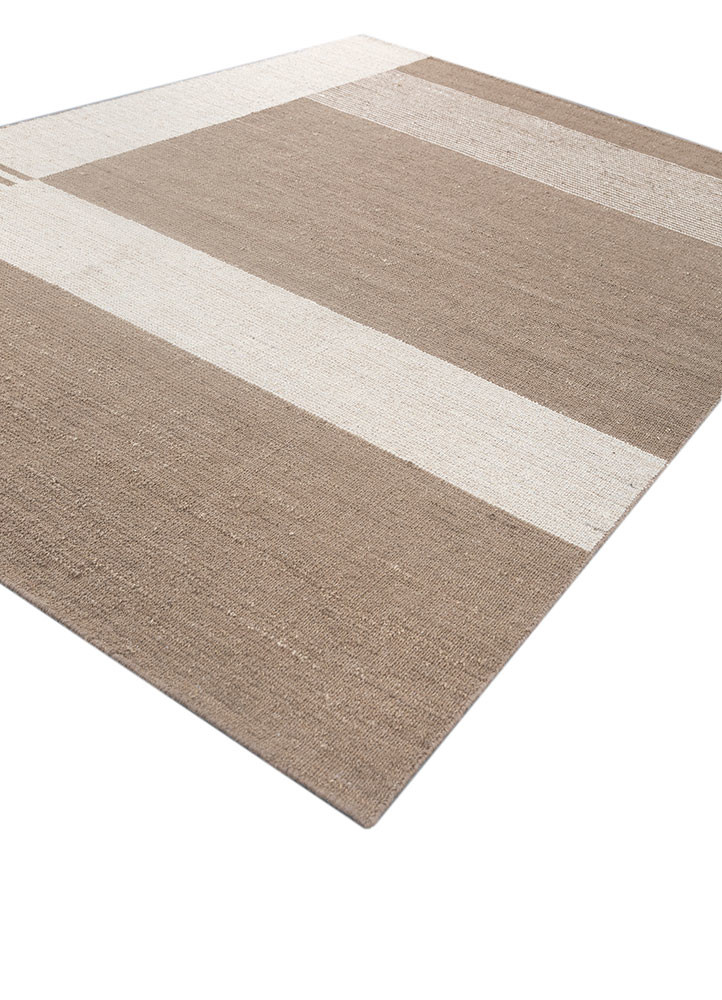 saga beige and brown wool hand loom Rug - FoldShot saga beige and brown wool hand loom Rug - FoldShot