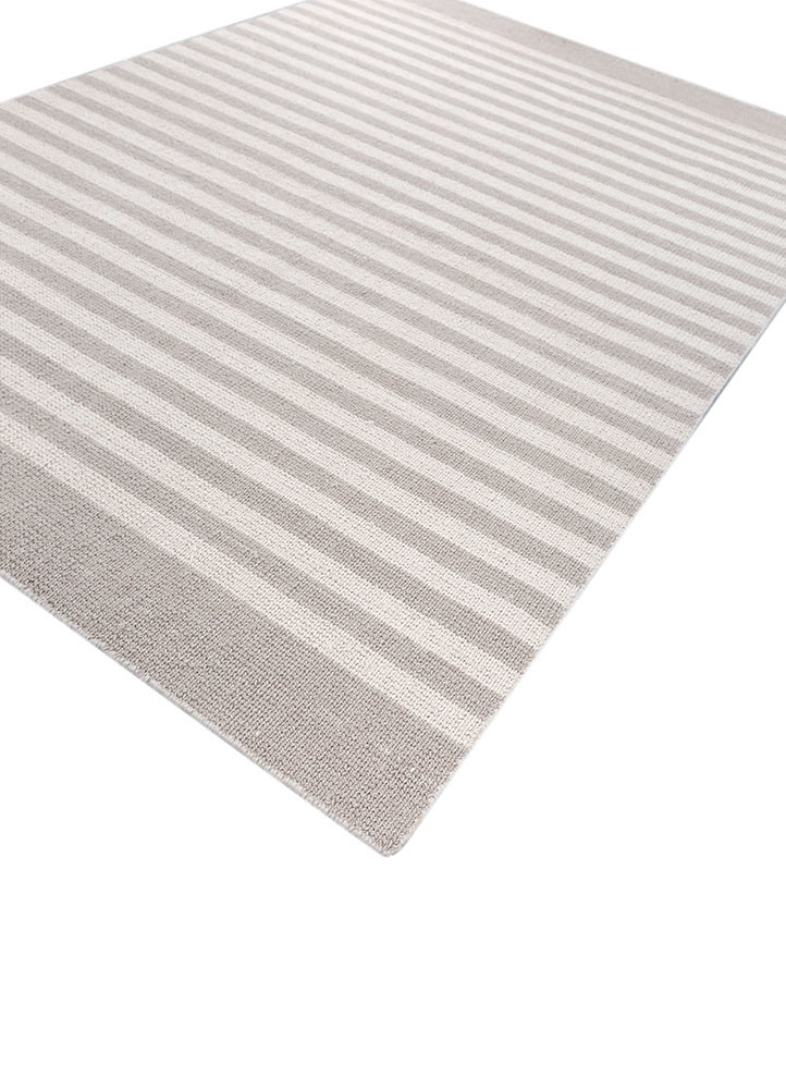 saga grey and black wool hand loom Rug - FoldShot