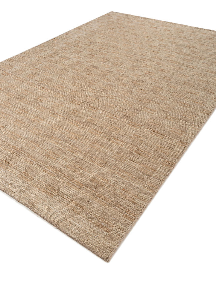 saga beige and brown wool hand loom Rug - FoldShot saga beige and brown wool hand loom Rug - FoldShot