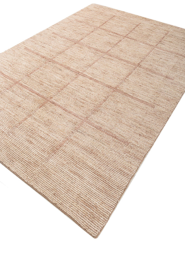 saga beige and brown wool hand loom Rug - FoldShot saga beige and brown wool hand loom Rug - FoldShot