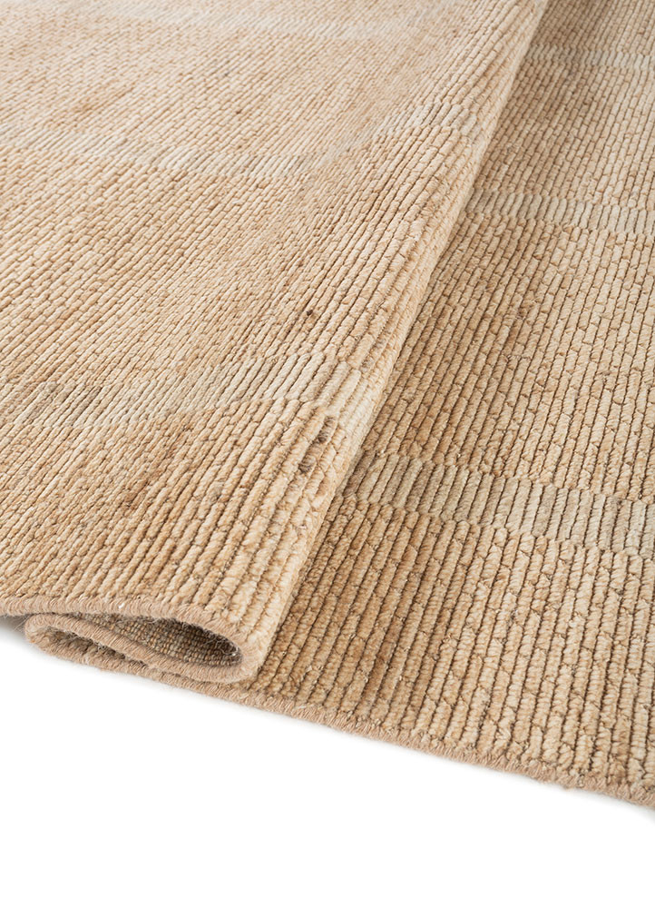 contour beige and brown wool hand loom Rug - FoldShot contour beige and brown wool hand loom Rug - FoldShot