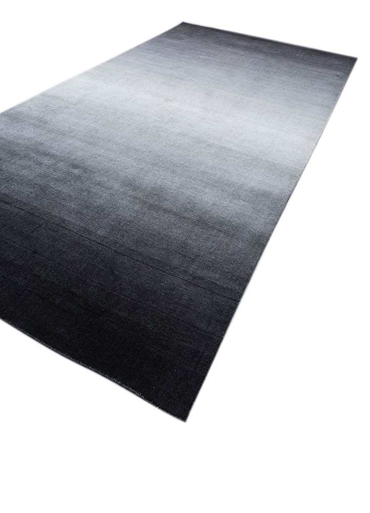 jean grey and black wool hand loom Rug - FoldShot jean grey and black wool hand loom Rug - FoldShot