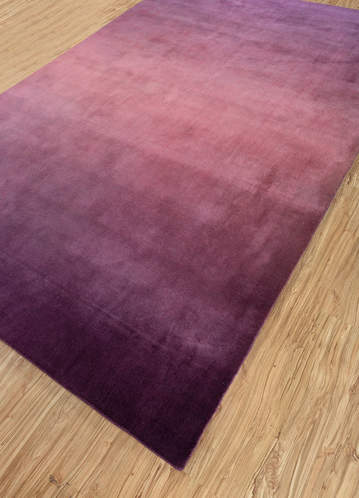 jean pink and purple wool hand loom Rug - FoldShot jean pink and purple wool hand loom Rug - FoldShot