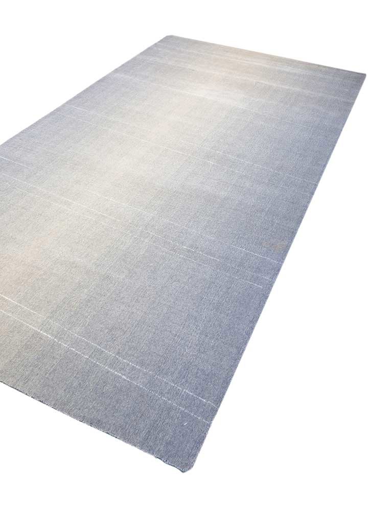 jean grey and black wool hand loom Rug - FoldShot