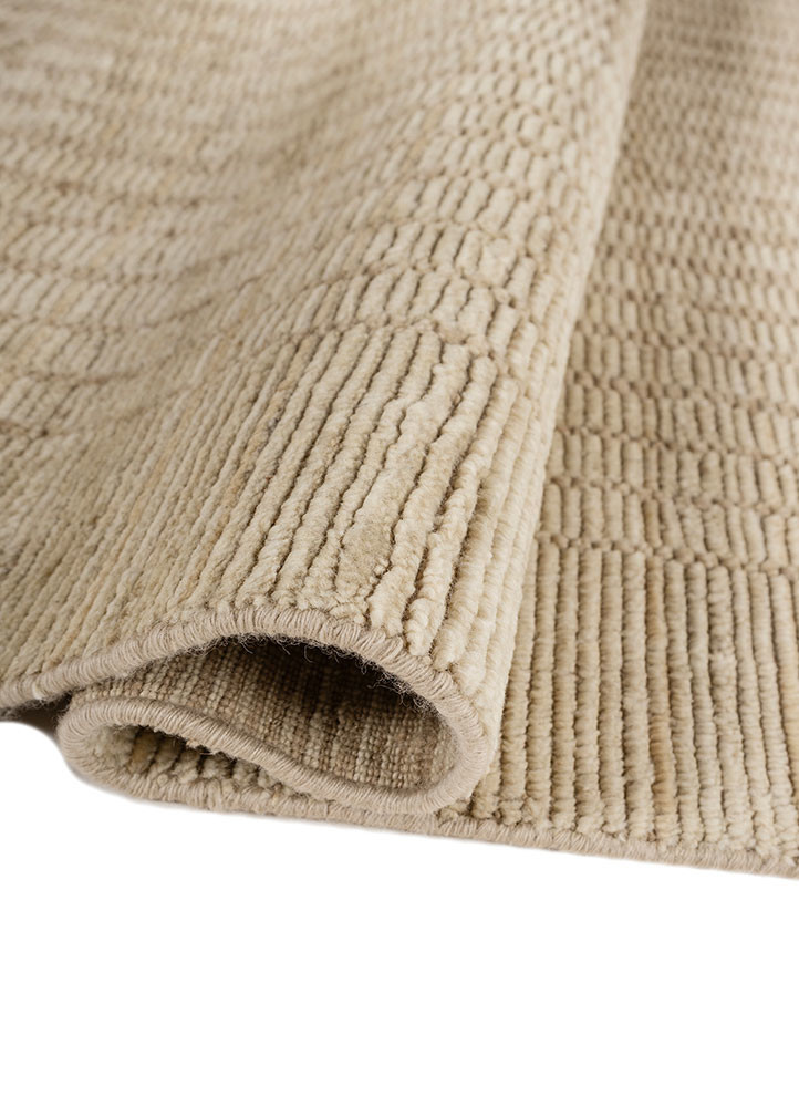 contour gold wool hand loom Rug - FoldShot