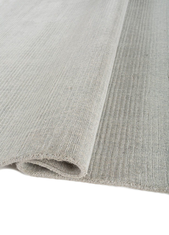 aprezo blue wool hand loom Rug - FoldShot