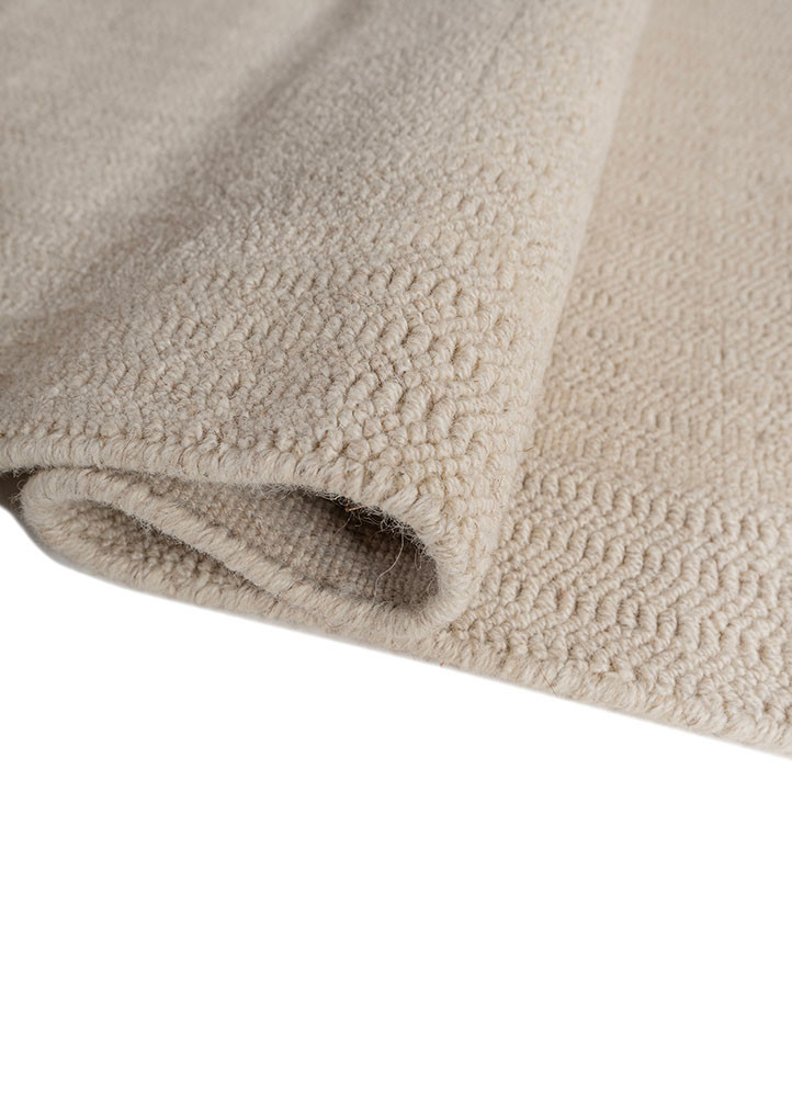 contour ivory wool hand loom Rug - FoldShot