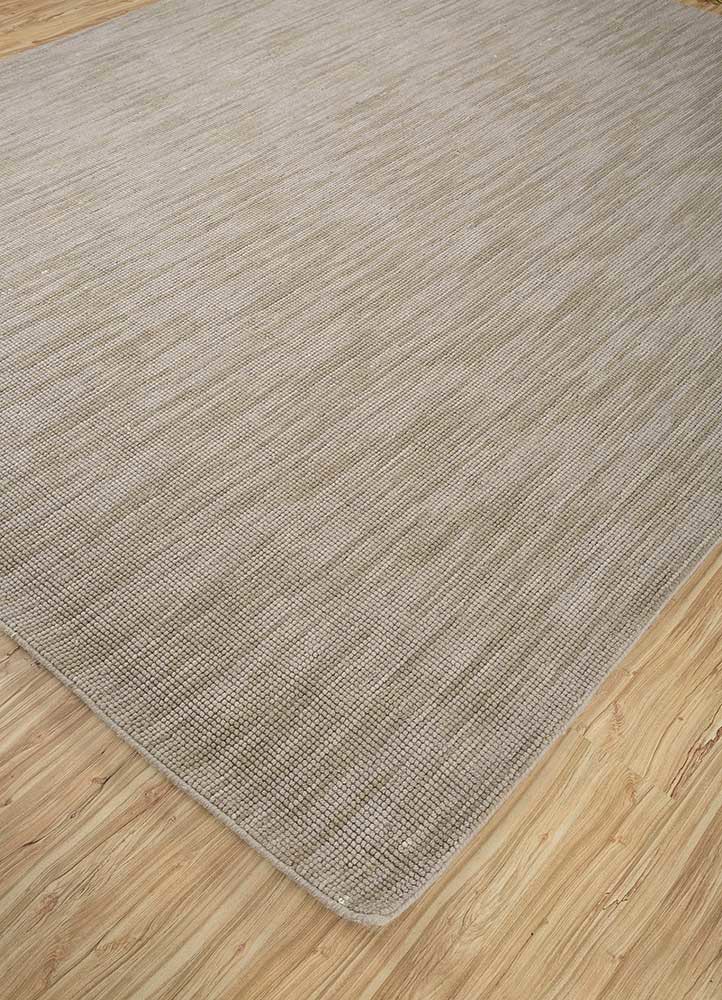 contour beige and brown wool hand loom Rug - FoldShot