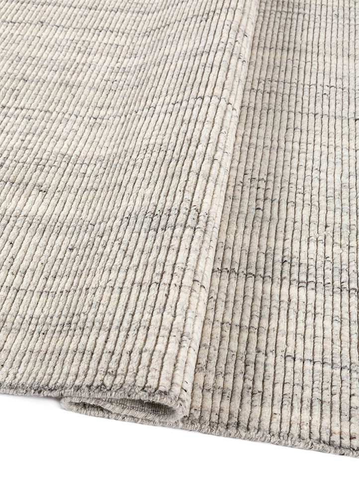 contour ivory wool hand loom Rug - FoldShot