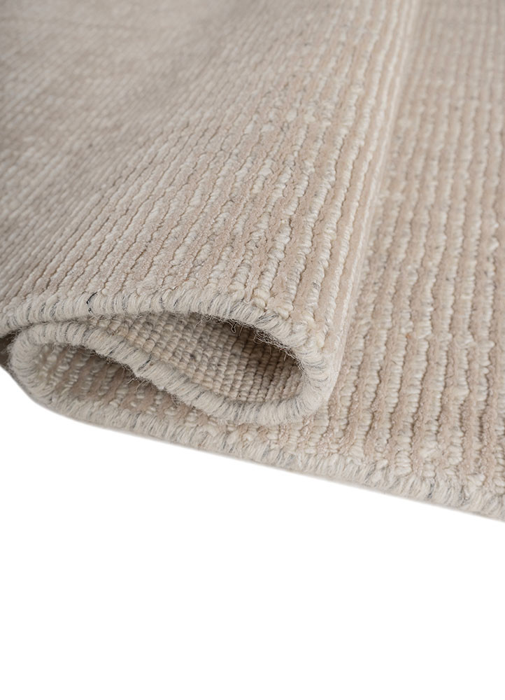 acar ivory wool hand loom Rug - FoldShot