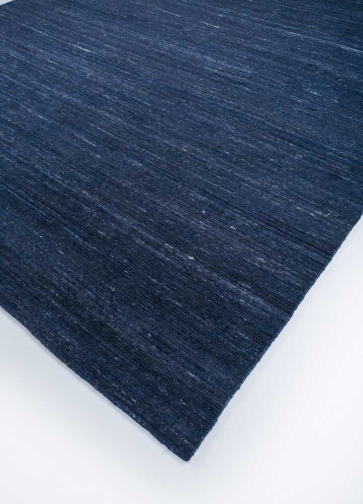 saga blue wool and viscose hand loom Rug - FoldShot saga blue wool and viscose hand loom Rug - FoldShot