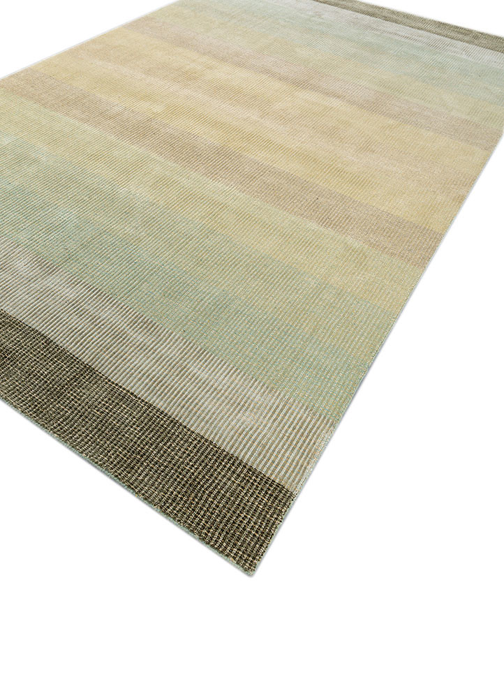 basis green wool and viscose hand loom Rug - FoldShot basis green wool and viscose hand loom Rug - FoldShot