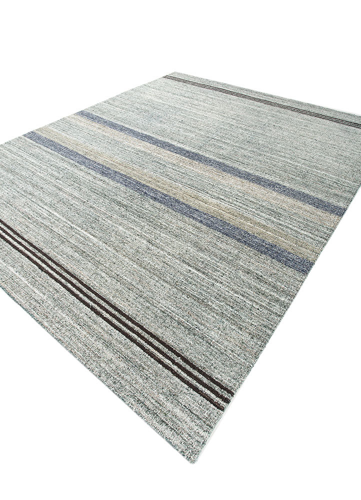 saga blue wool and viscose hand loom Rug - FoldShot saga blue wool and viscose hand loom Rug - FoldShot