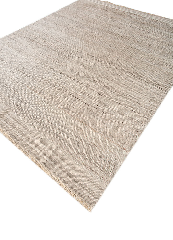 kairos beige and brown afghan wool hand knotted Rug - FoldShot