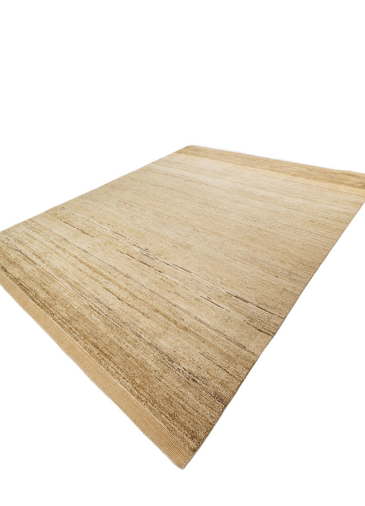aprezo gold wool hand knotted Rug - FoldShot