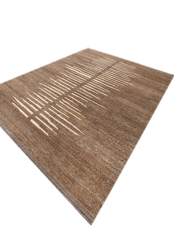 aprezo beige and brown afghan wool hand knotted Rug - FoldShot aprezo beige and brown afghan wool hand knotted Rug - FoldShot