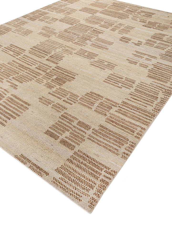 manifest ivory afghan wool hand knotted Rug - FoldShot
