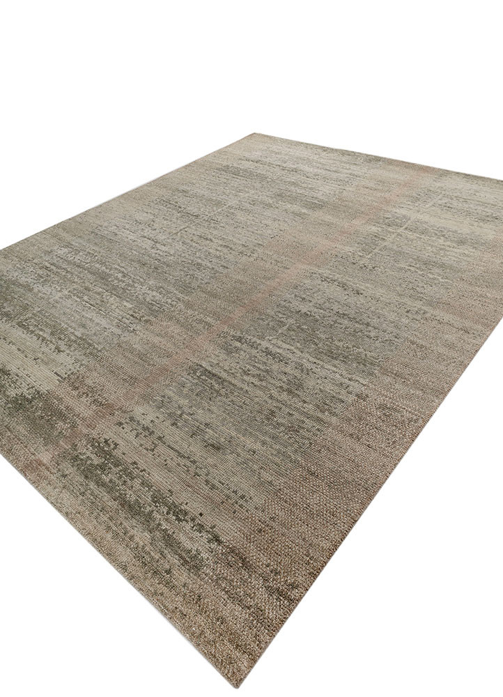 blythe green wool hand knotted Rug - FoldShot