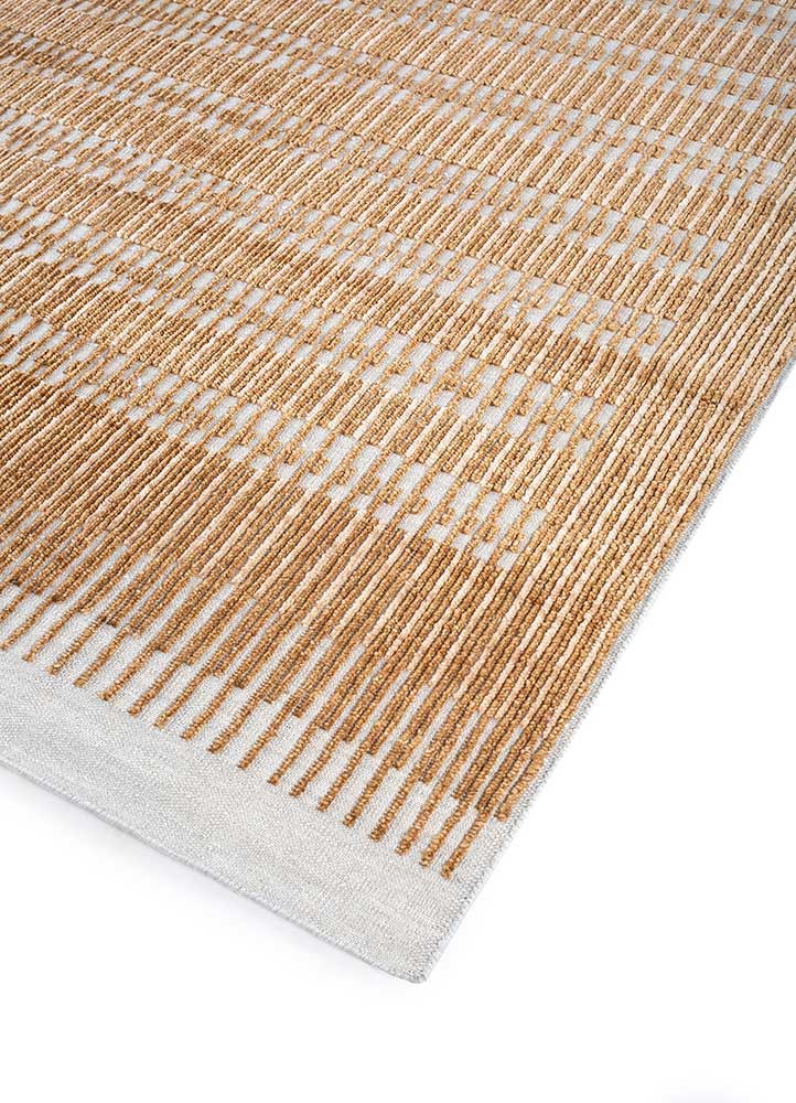 manifest beige and brown wool hand knotted Rug - FoldShot