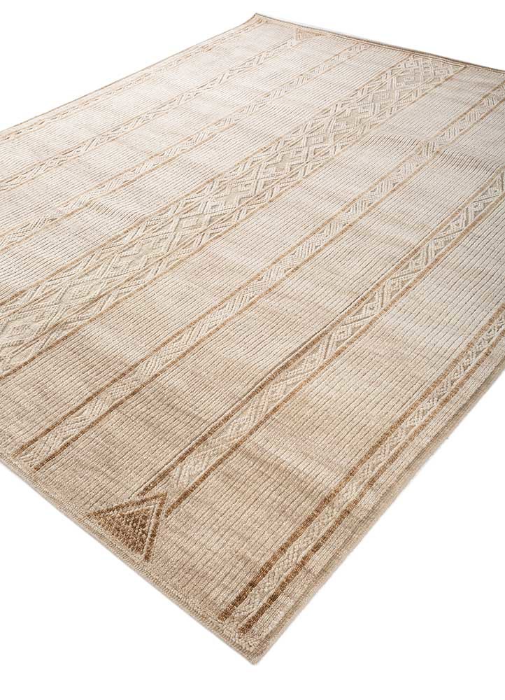 thyme gold wool hand knotted Rug - FoldShot