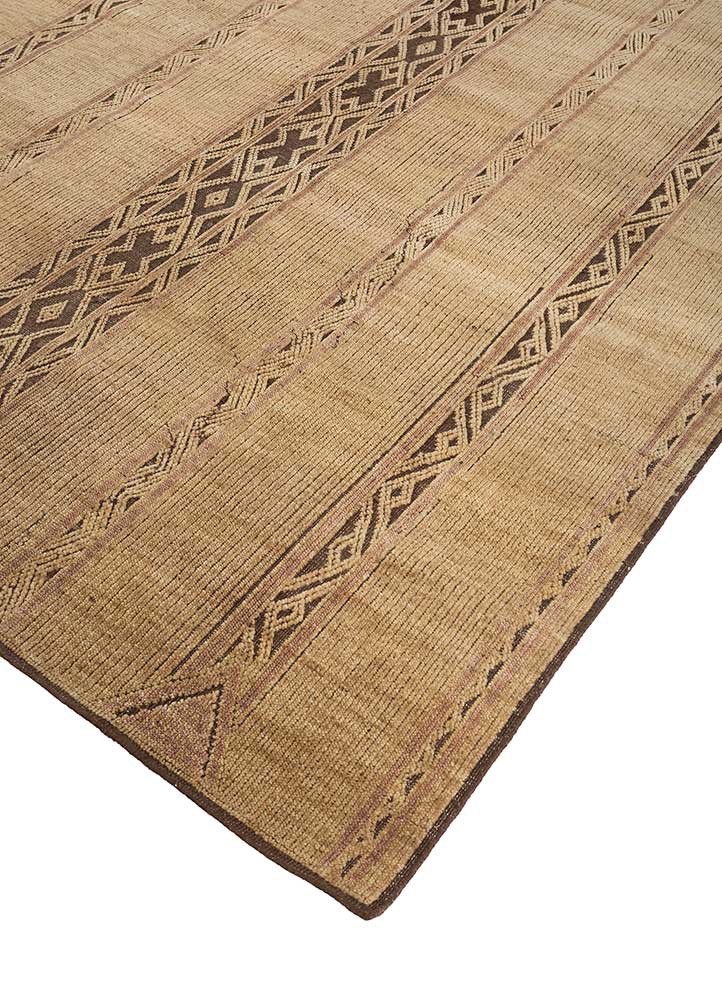 thyme beige and brown wool hand knotted Rug - FoldShot thyme beige and brown wool hand knotted Rug - FoldShot