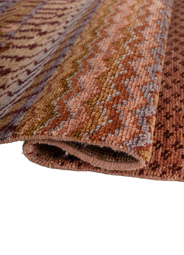 savana red and orange wool hand knotted Rug - FoldShot savana red and orange wool hand knotted Rug - FoldShot