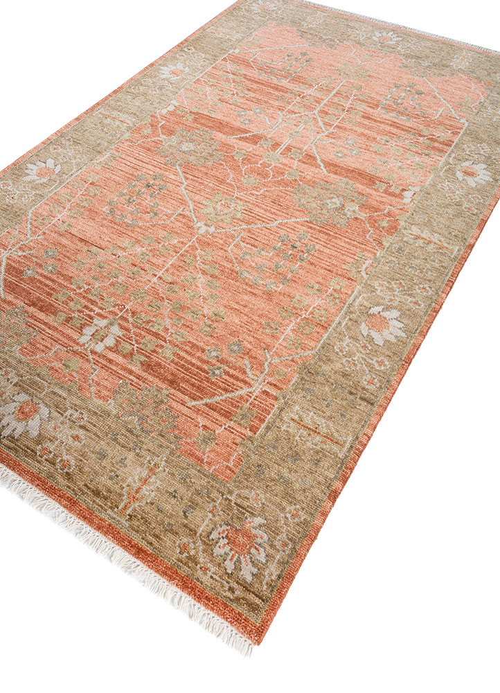 savana red and orange wool hand knotted Rug - FoldShot savana red and orange wool hand knotted Rug - FoldShot