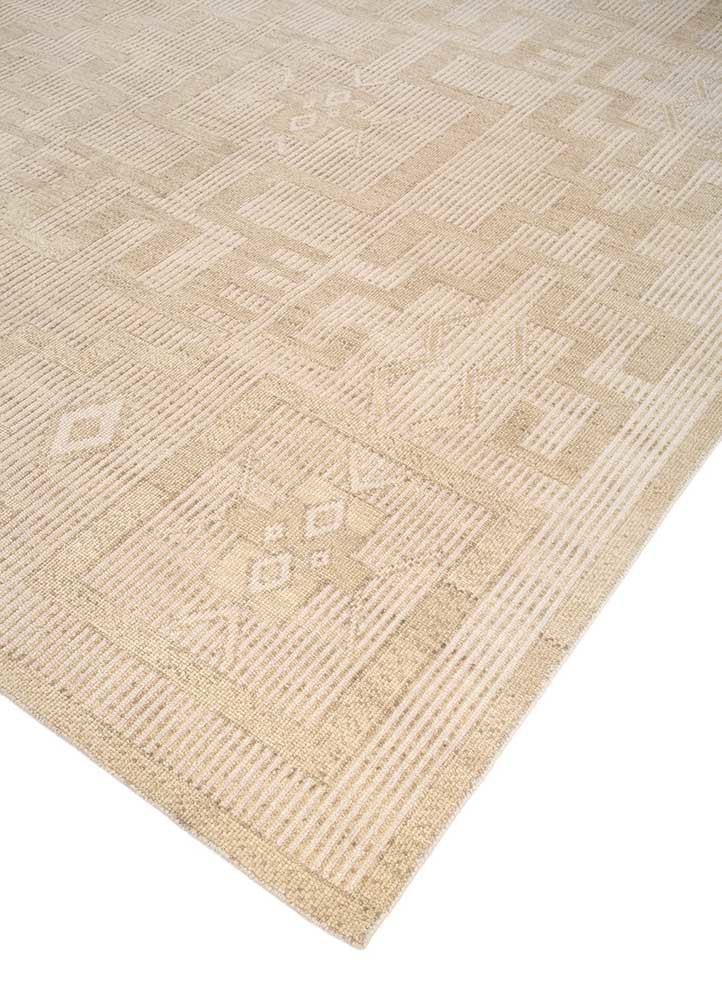 thyme ivory wool hand knotted Rug - FoldShot