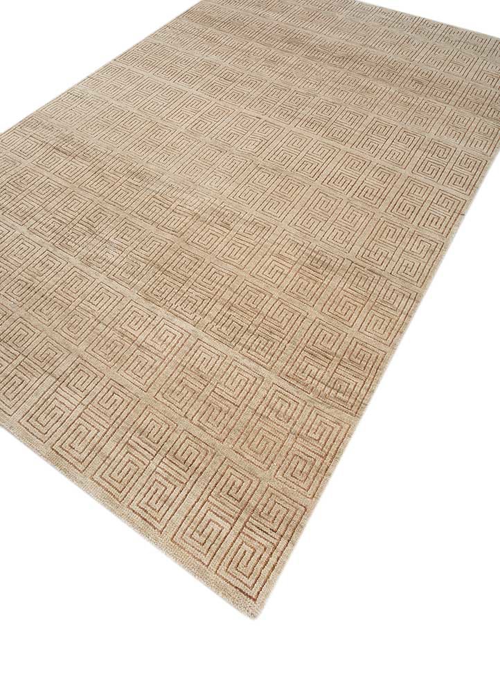 thyme gold wool hand knotted Rug - FoldShot