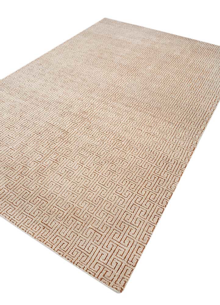 thyme ivory wool hand knotted Rug - FoldShot