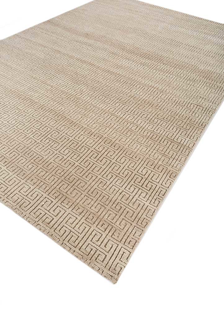 thyme ivory wool hand knotted Rug - FoldShot