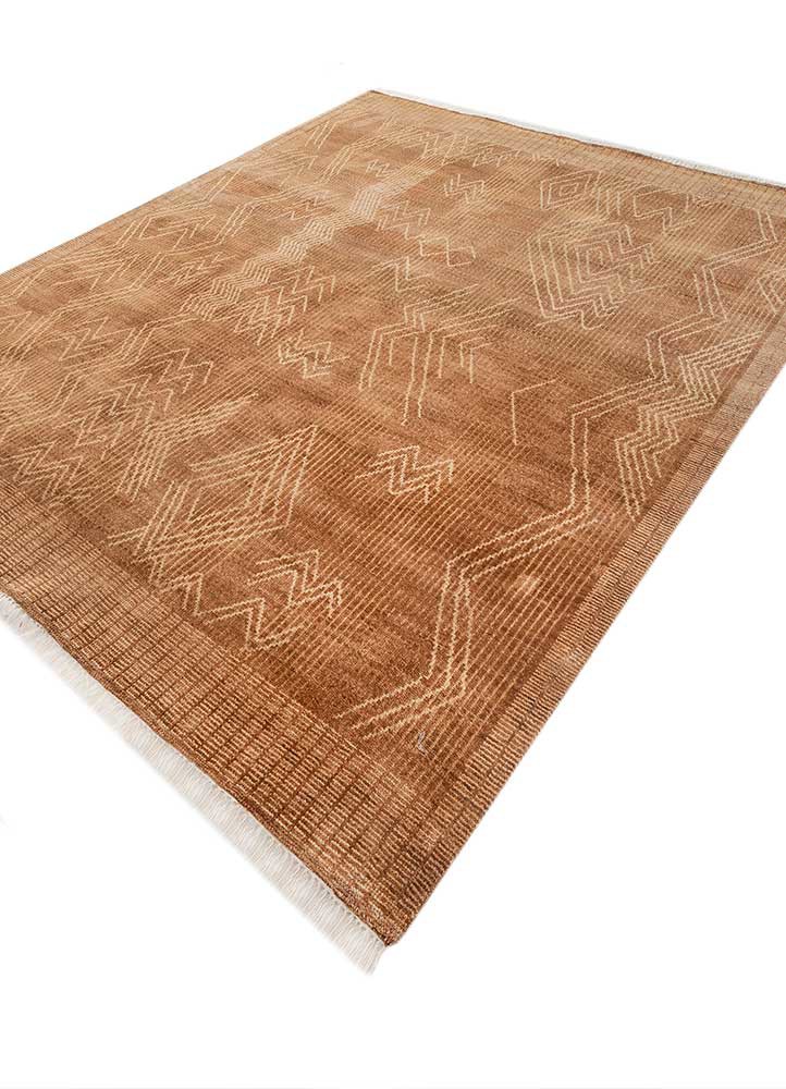 savana red and orange wool hand knotted Rug - FoldShot savana red and orange wool hand knotted Rug - FoldShot