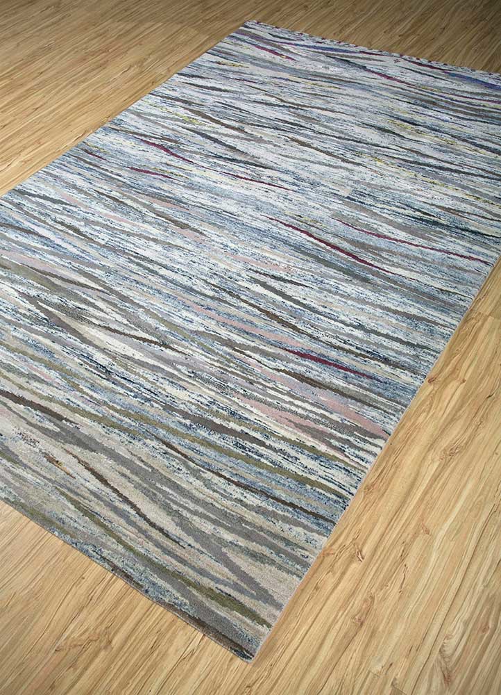 manchaha grey and black wool hand knotted Rug - FoldShot manchaha grey and black wool hand knotted Rug - FoldShot