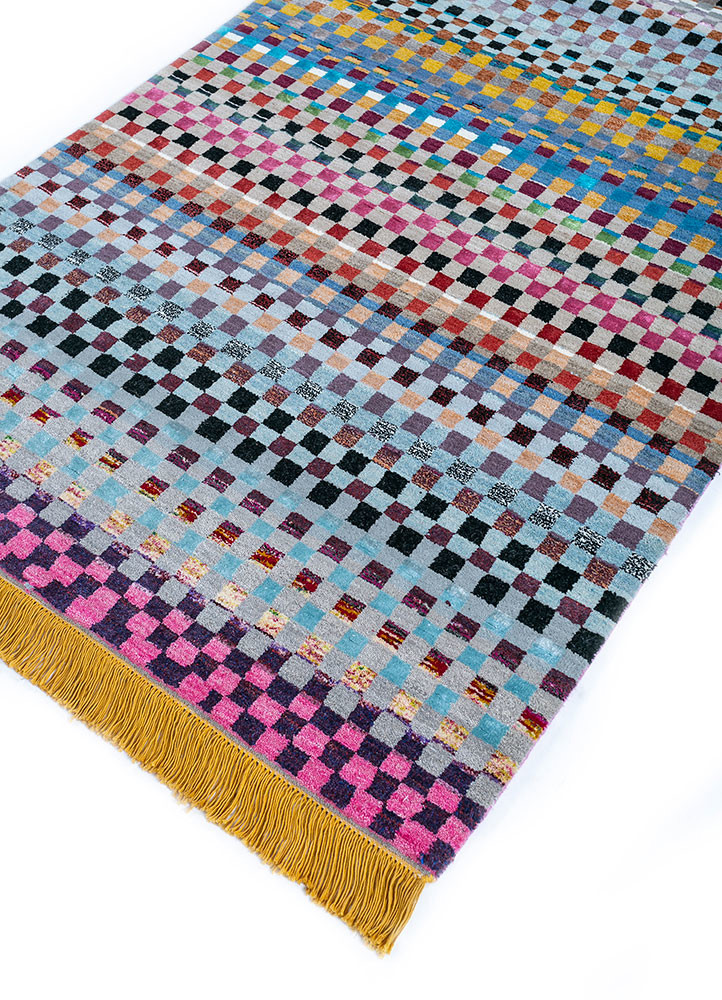 manchaha multi wool and bamboo silk hand knotted Rug - FoldShot manchaha multi wool and bamboo silk hand knotted Rug - FoldShot