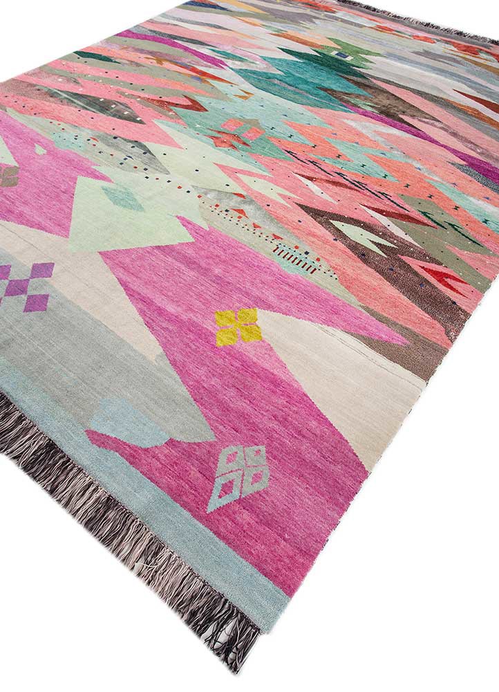freedom manchaha blue wool and bamboo silk hand knotted Rug - FoldShot freedom manchaha blue wool and bamboo silk hand knotted Rug - FoldShot