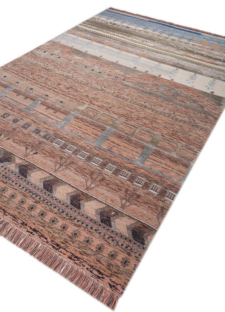 manchaha red and orange wool and bamboo silk hand knotted Rug - FoldShot manchaha red and orange wool and bamboo silk hand knotted Rug - FoldShot