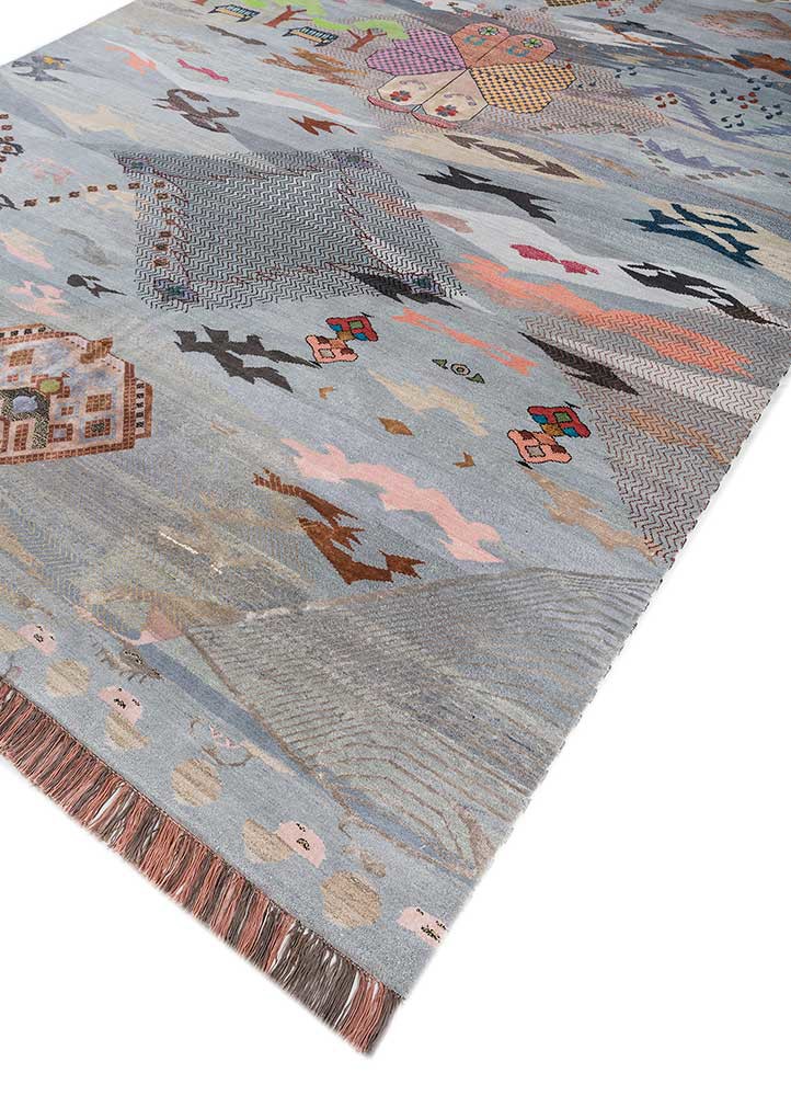 freedom manchaha ivory wool and bamboo silk hand knotted Rug - FoldShot freedom manchaha ivory wool and bamboo silk hand knotted Rug - FoldShot