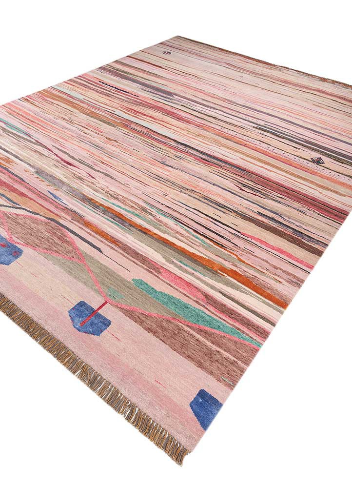 manchaha pink and purple wool and bamboo silk hand knotted Rug - FoldShot manchaha pink and purple wool and bamboo silk hand knotted Rug - FoldShot